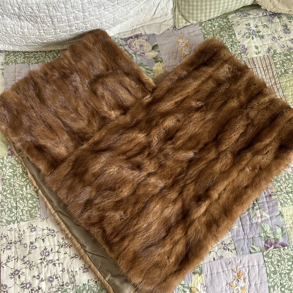 Mink fur cape